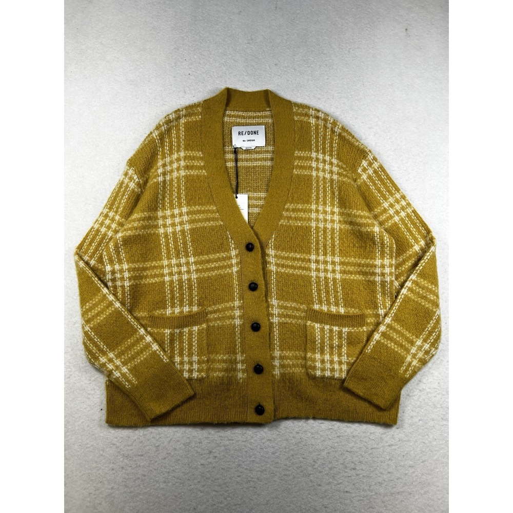 NWT Re/Done Womens 90's Oversized Cardigan Marigold Multi $475 MSRP
